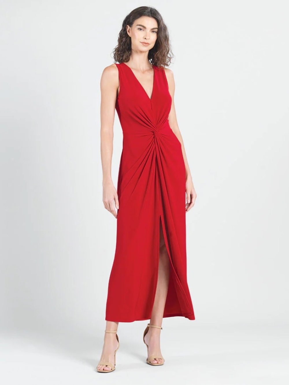 Clara Sunwoo- Center Slit Maxi Dress - Red - Medium